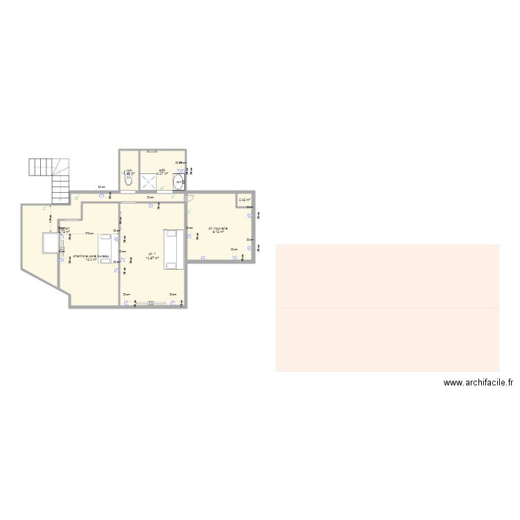 chambre enfant  et bureau devis 7. Plan de 0 pièce et 0 m2