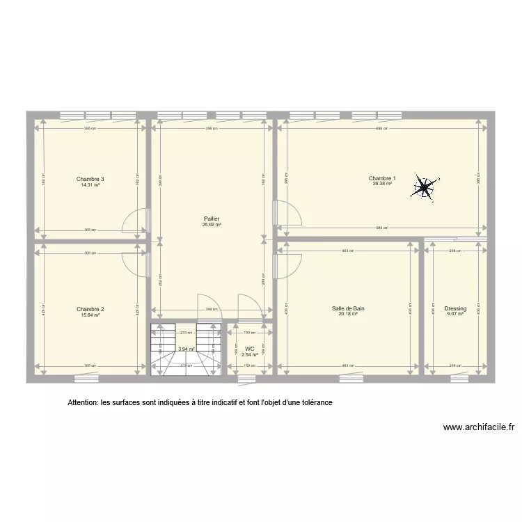 BI 2123  cot1 2em Etage. Plan de 