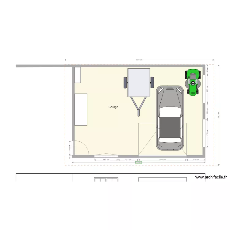 plan garage. Plan de 