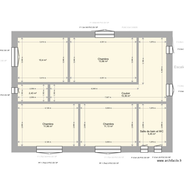 Gaillac r1. Plan de 14 pièces et 139 m2