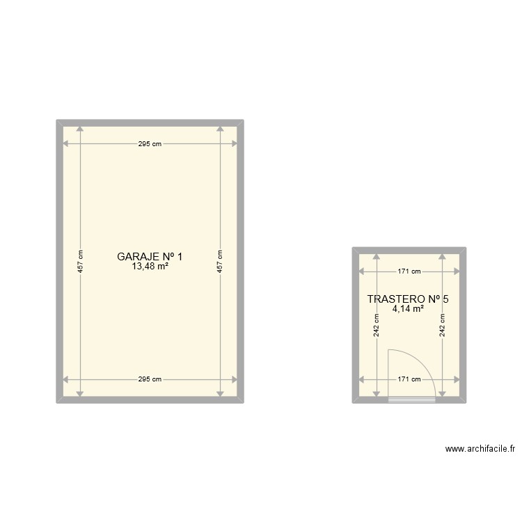 TRASTERO Y GARAJE. Plan de 2 pièces et 18 m2