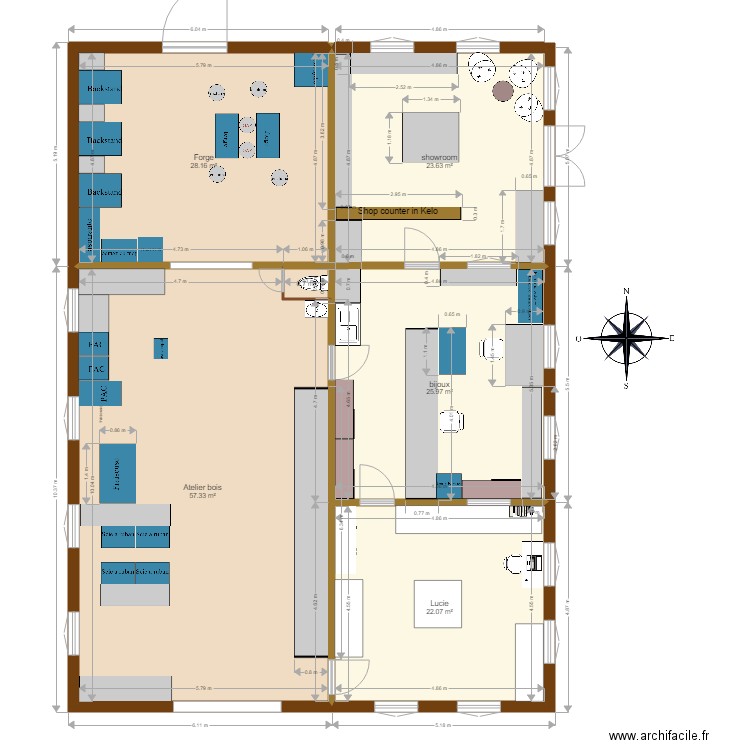 Atelier. Plan de 0 pièce et 0 m2