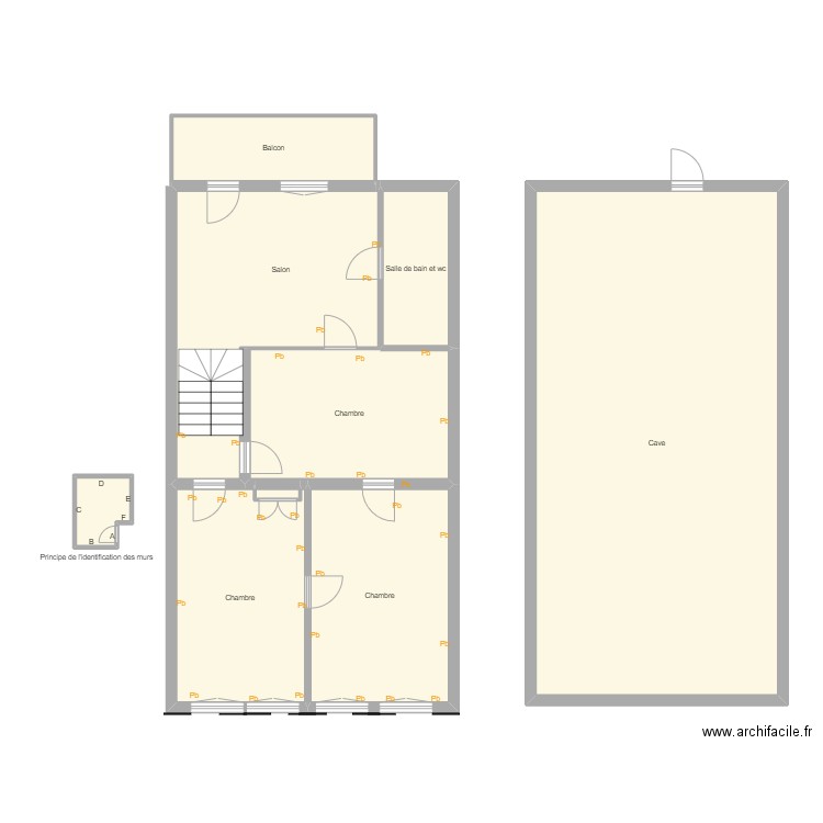 Croquis EYL Etage. Plan de 0 pièce et 0 m2