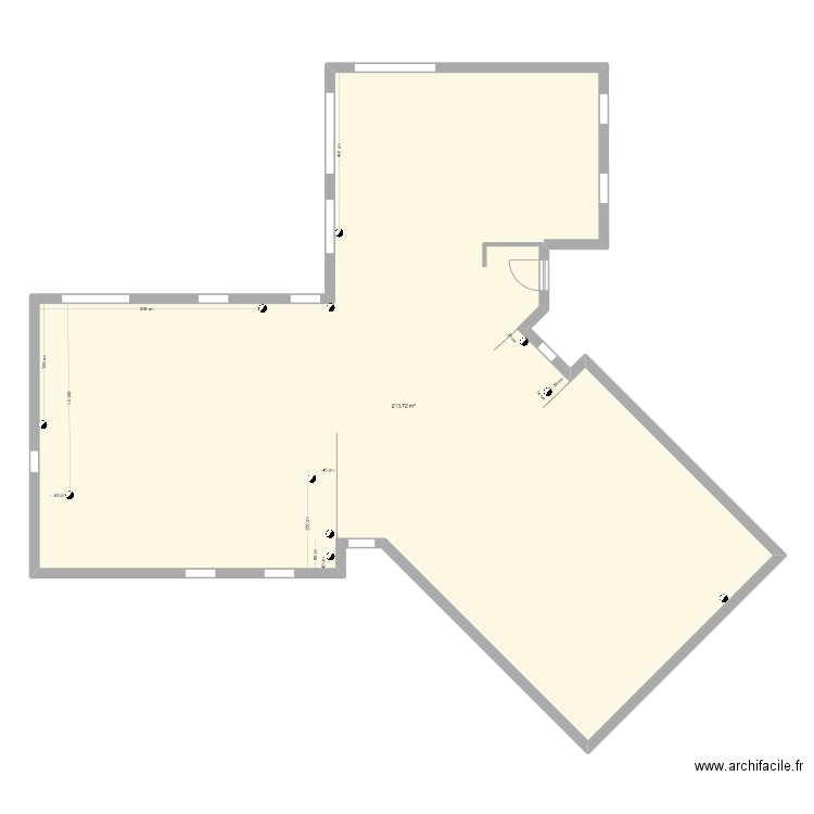 Anould. Plan de 1 pièce et 214 m2