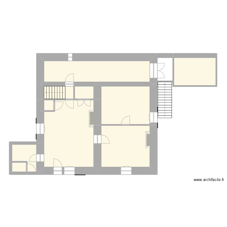Recey RDC. Plan de 10 pièces et 106 m2