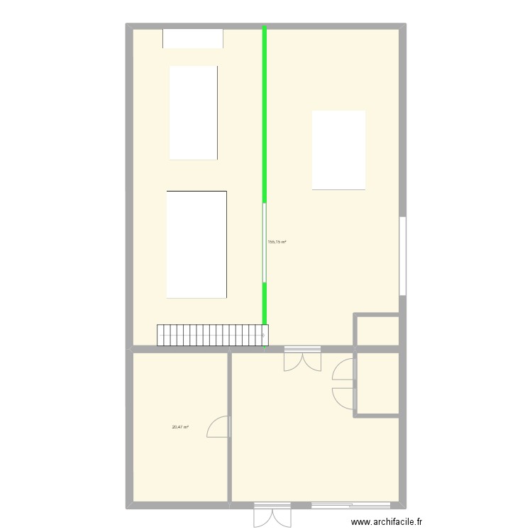 latecoere V1. Plan de 2 pièces et 176 m2