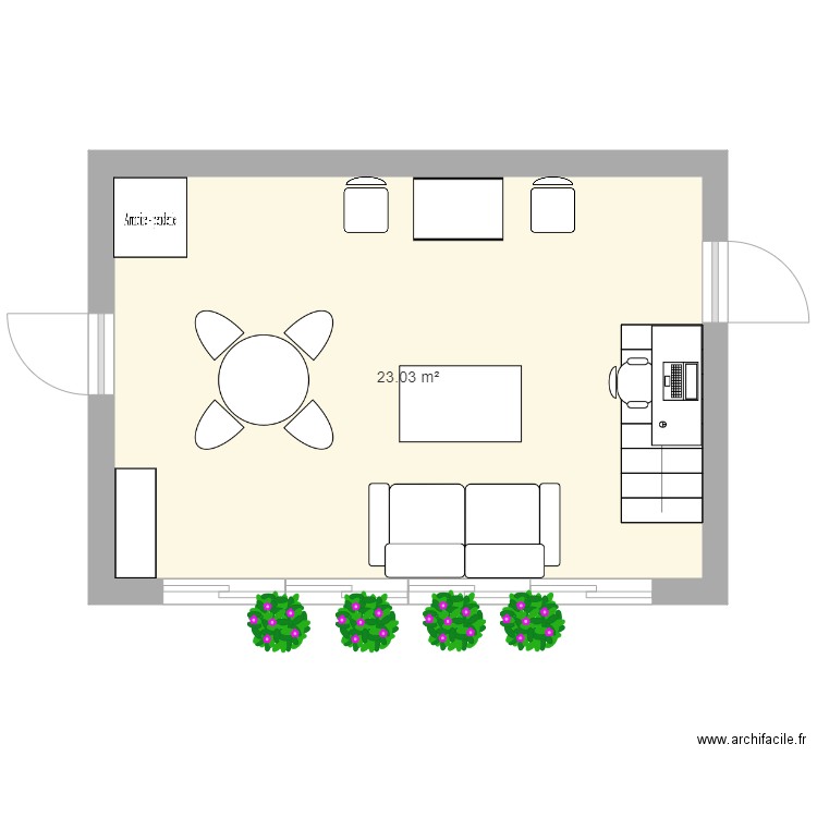 plan salon. Plan de 0 pièce et 0 m2