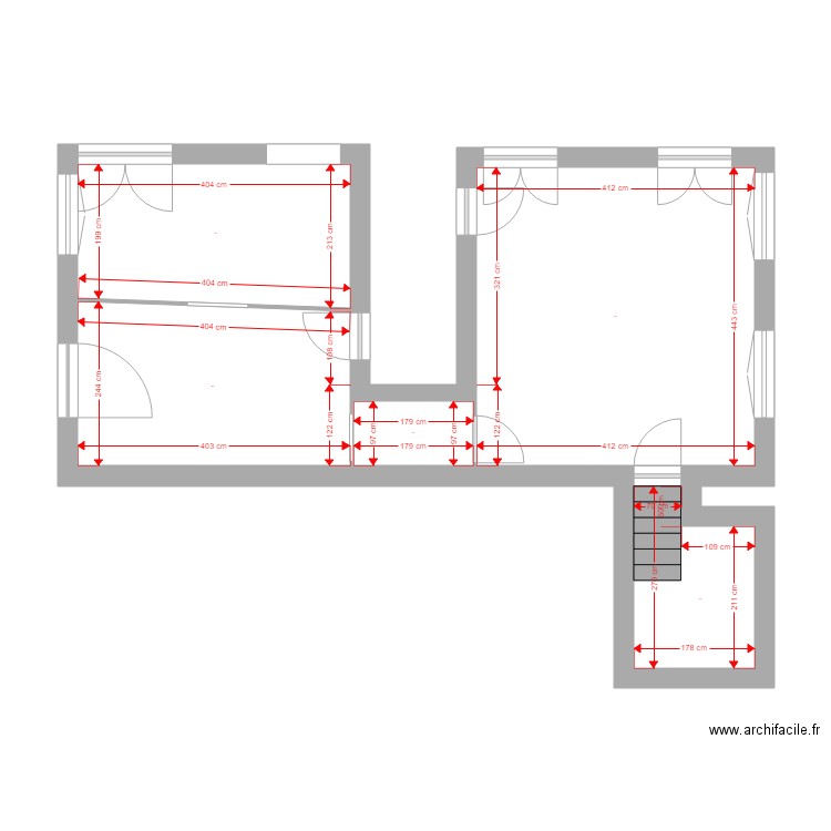 Nogent  Appt1 avt travaux. Plan de 0 pièce et 0 m2