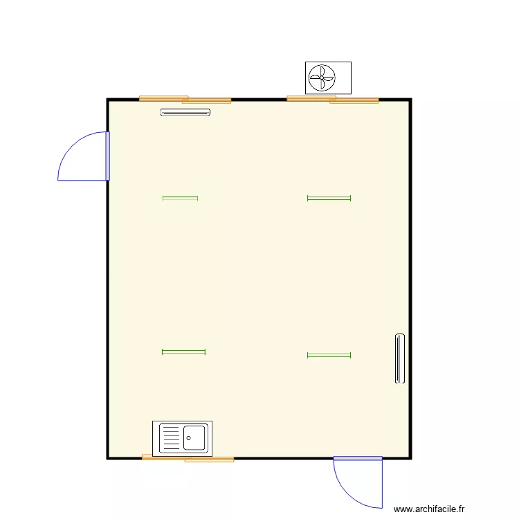 salle double refectoire SOLIS GSE. Plan de 