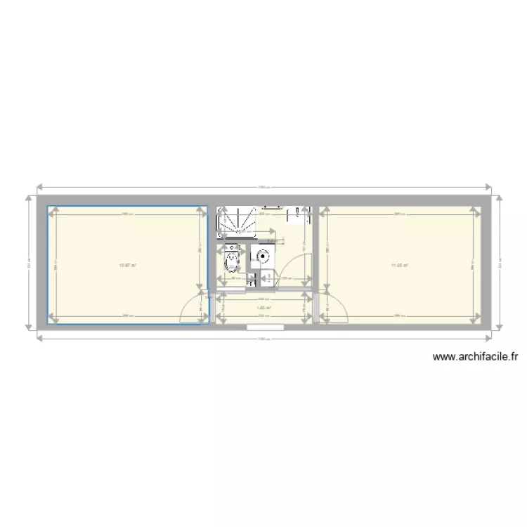 Miti&eacute; Niveau 1  Ouest V1. Plan de 