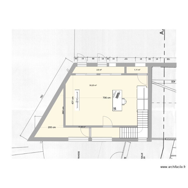 Bierges - Montage_son - V10.0. Plan de 4 pièces et 46 m2