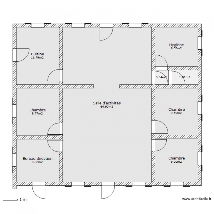 Bras canot. Plan de 0 pièce et 0 m2