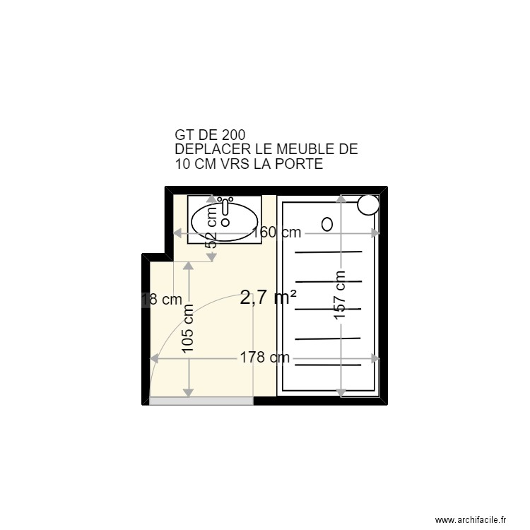 ROUGEMEONT FRANCOISE . Plan de 1 pièce et 3 m2