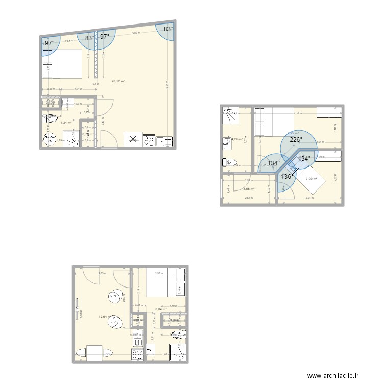 St Ful1. Plan de 12 pièces et 81 m2