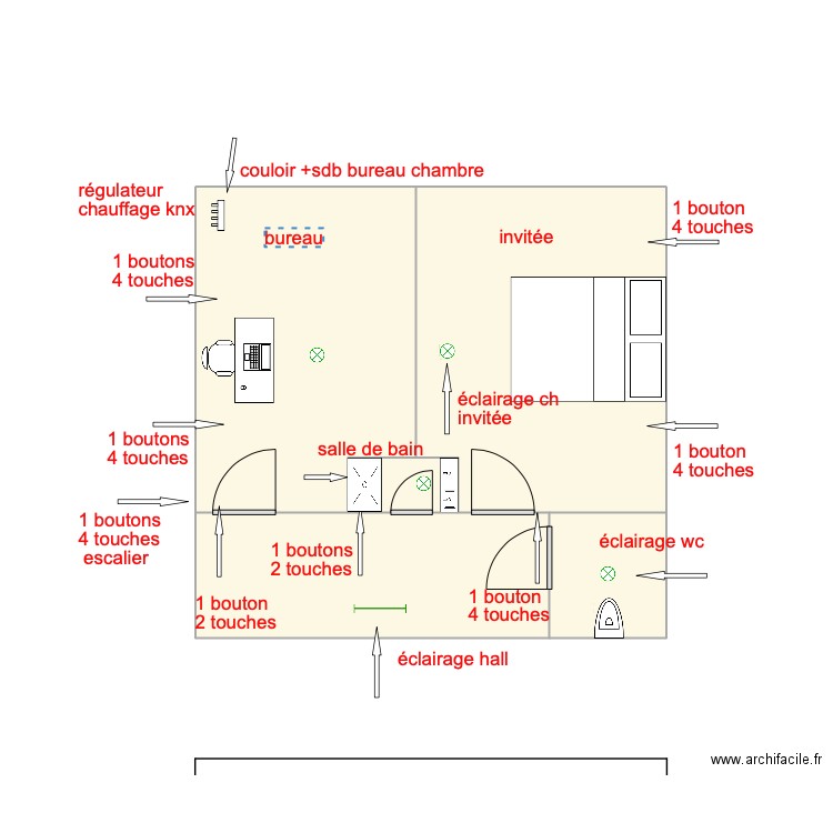 étage entrée hall. Plan de 0 pièce et 0 m2