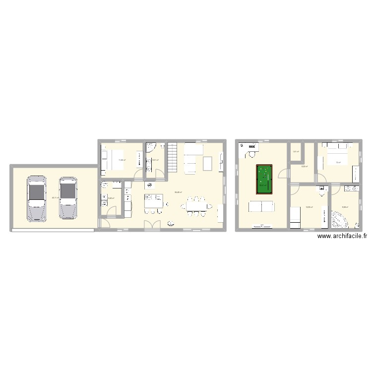 Plan maison 2. Plan de 11 pièces et 191 m2