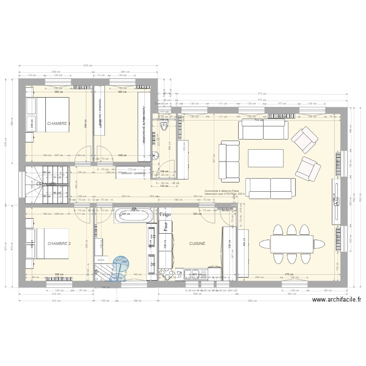 PLAN RDC LUISANT AVRIL 2020. Plan de 0 pièce et 0 m2