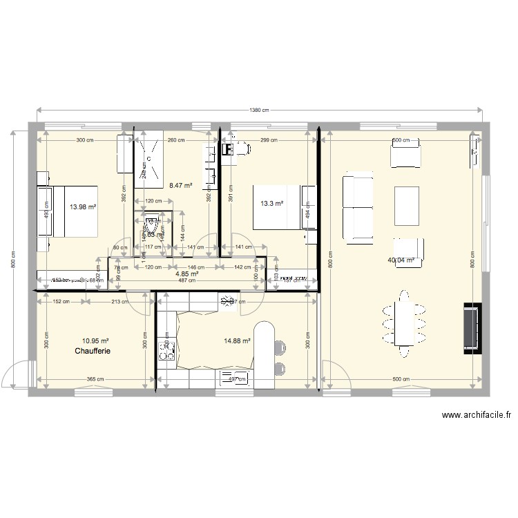 M bignon chambres. Plan de 0 pièce et 0 m2