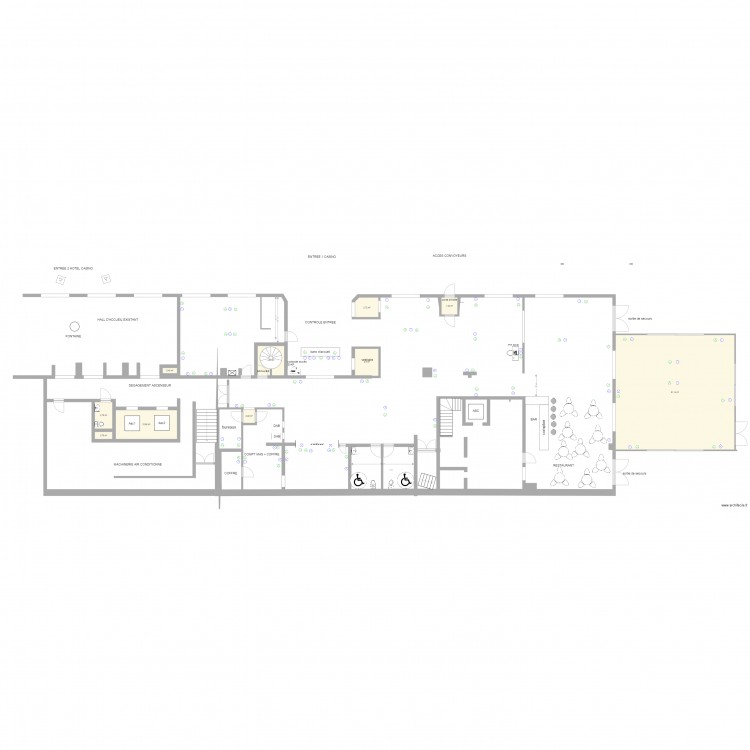 PROJET SALLE MAS CASINO 314 MODIF BUREAUX MCD ET DAB. Plan de 0 pièce et 0 m2