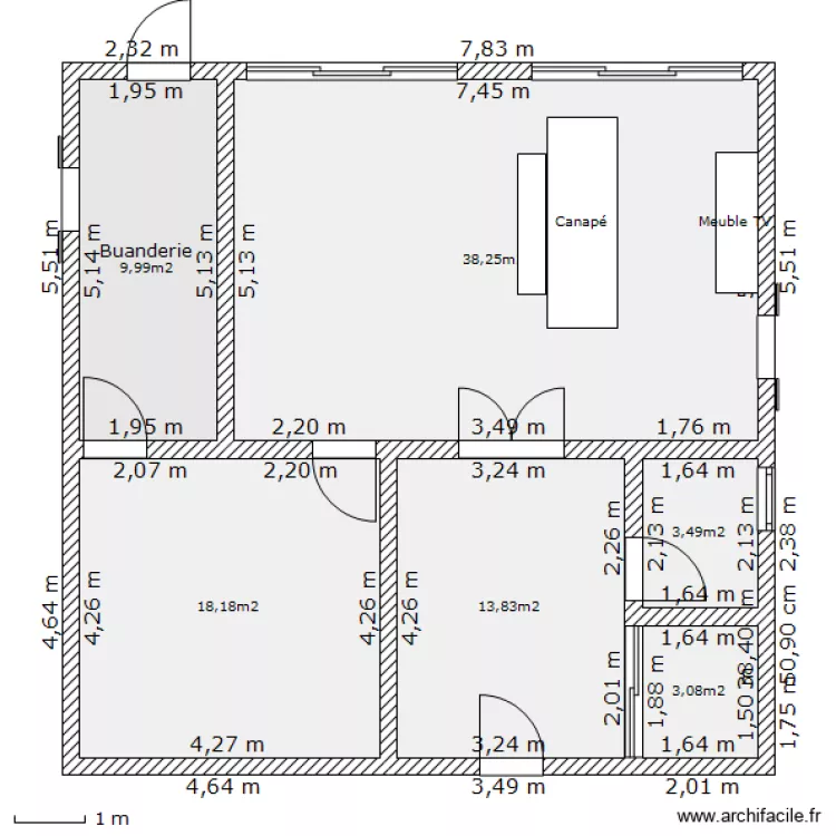 Maison RDC. Plan de Maison RDC. Plan de