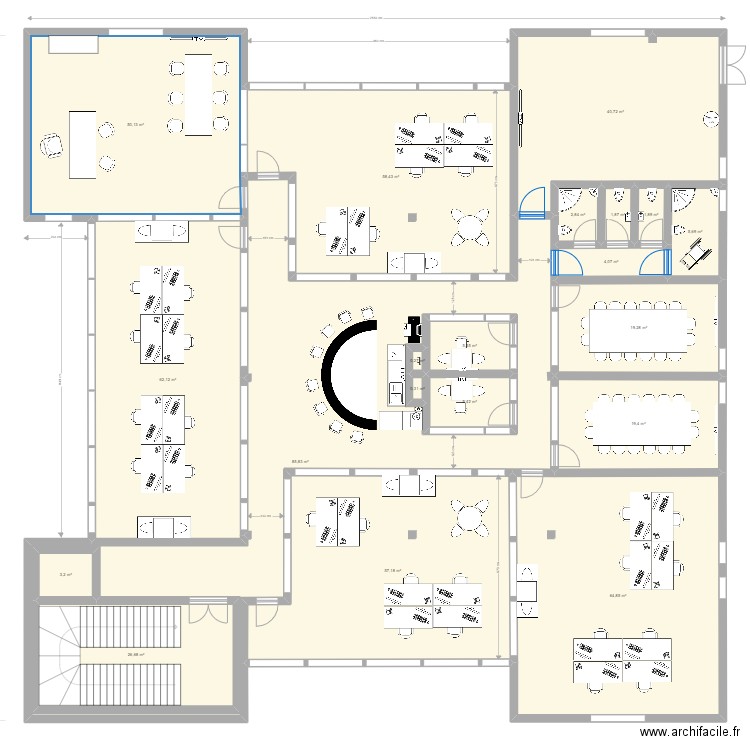 BUREAUX ANCONE V4. Plan de 0 pièce et 0 m2
