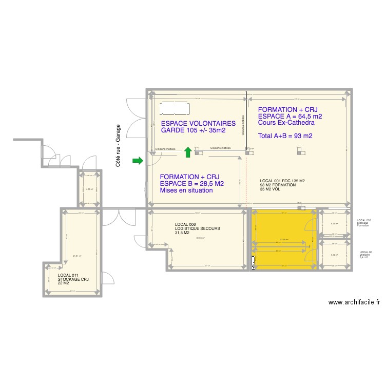 LOCAL RDC 001 AUTRE PROPOSITION. Plan de 0 pièce et 0 m2