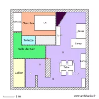 my home avec meubles et spots