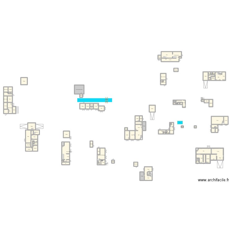 GERVRAUD_2. Plan de 55 pièces et 175 m2