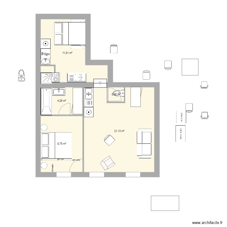 PLAN 123 place Saint Léger actuel V6 2021 11 02. Plan de 0 pièce et 0 m2