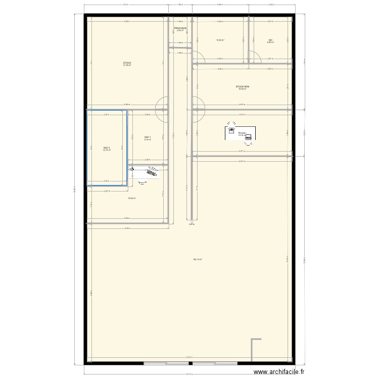 BUREAU 3 PERS ET FORMATION. Plan de 0 pièce et 0 m2