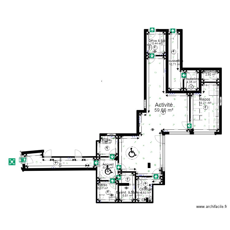 93 Aubervilliers Motte partie 2 pr dossier PROJET V ArL 280522 JR. Plan de 12 pièces et 146 m2