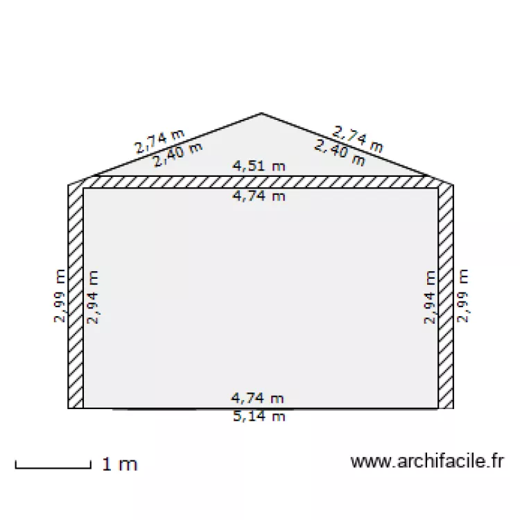 garage Pignon 2D Est et Ouest. Plan de 