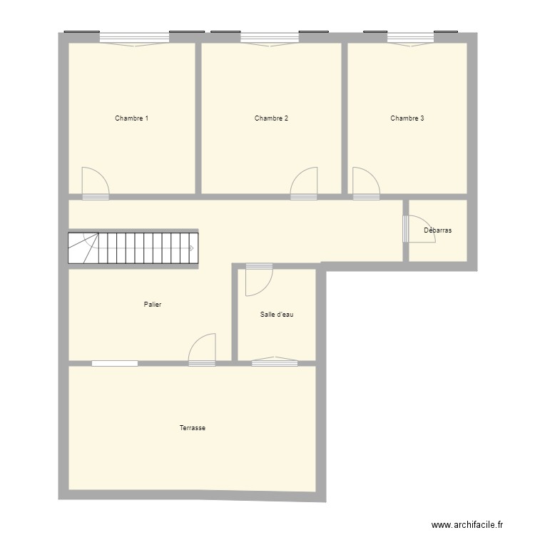 Croquis DANIEL Etage. Plan de 7 pièces et 95 m2