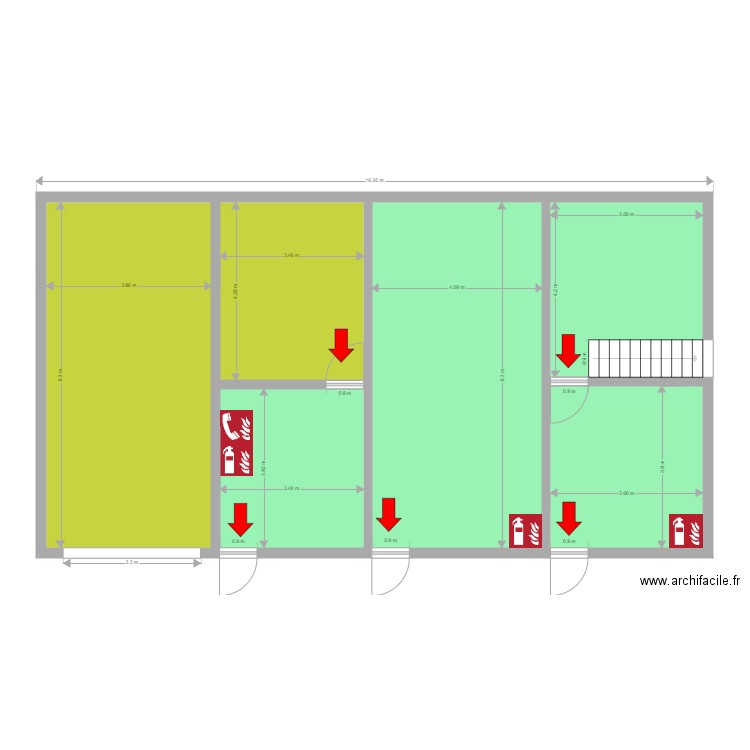 Partie A Rdc évacuation. Plan de 0 pièce et 0 m2