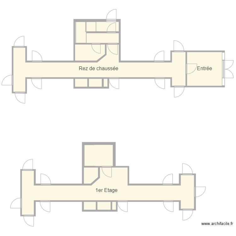 balyver rdc et 1er. Plan de 0 pièce et 0 m2