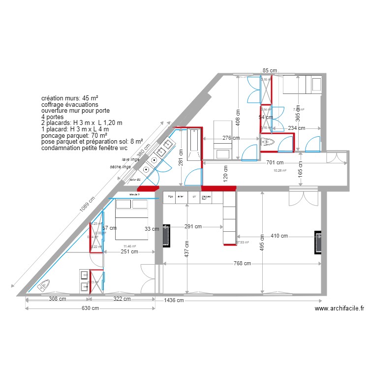 plan jung projet murs menuiserie. Plan de 0 pièce et 0 m2