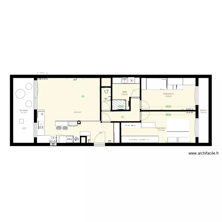 T3 Nogent sur Marne A7. Plan de 