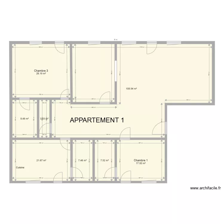 APPARTEMENT 1 Conakry &agrave; pr&eacute;ciser. Plan de 