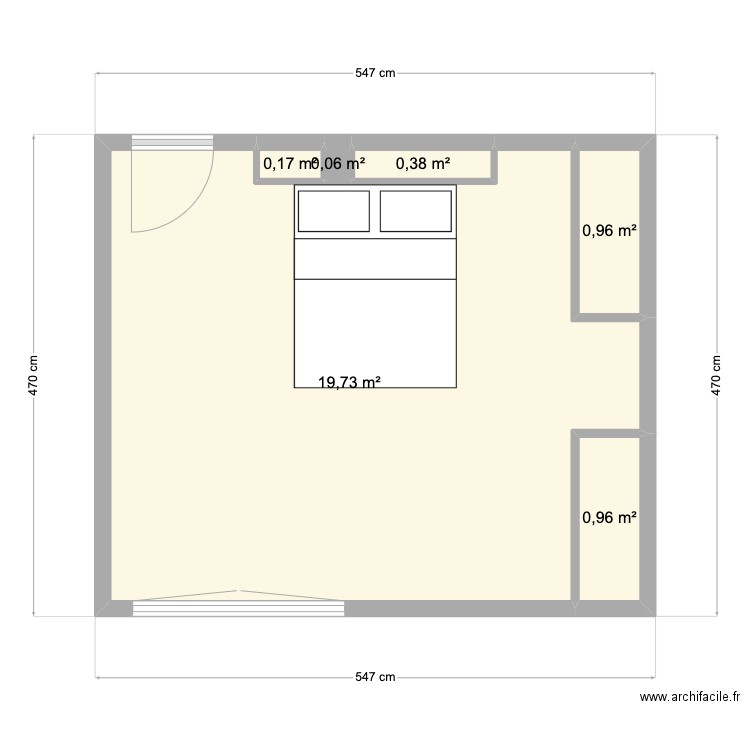 Chambre principale. Plan de 0 pièce et 0 m2