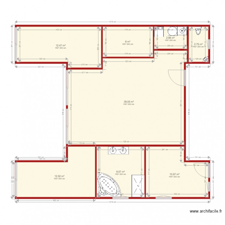 Maison Habitation 1. Plan de 0 pièce et 0 m2