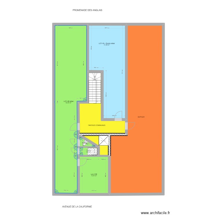 177 promenade des Anglais initial. Plan de 8 pièces et 199 m2