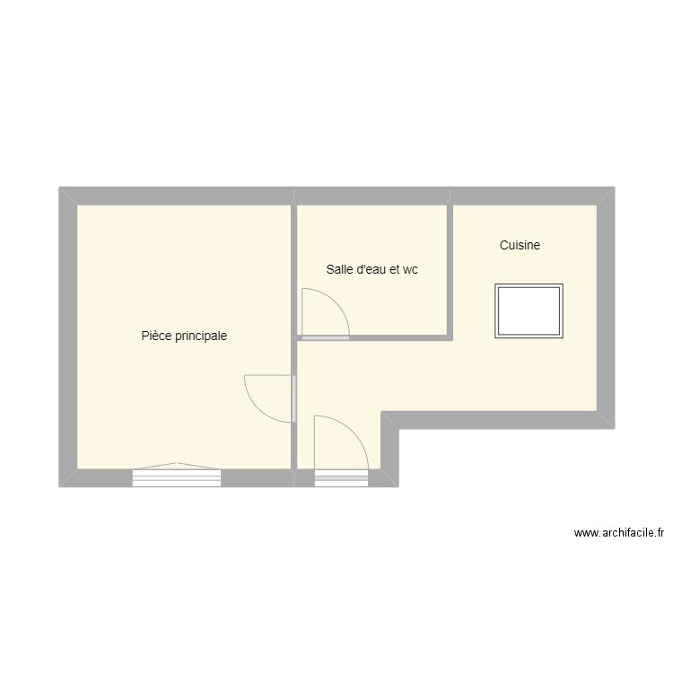 Croquis SCI PRISCILLE Rch. Plan de 3 pièces et 27 m2