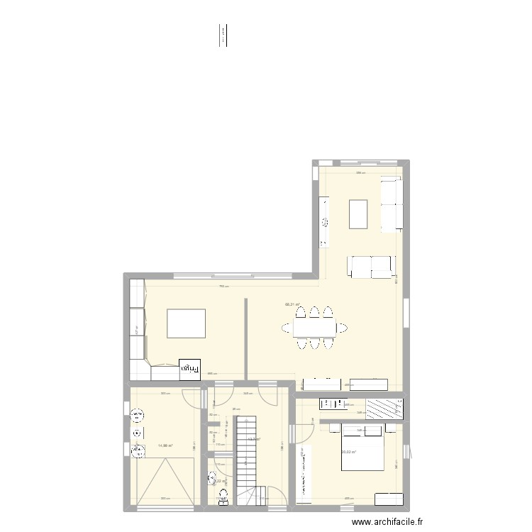 Maison 1 plan. Plan de 5 pièces et 119 m2
