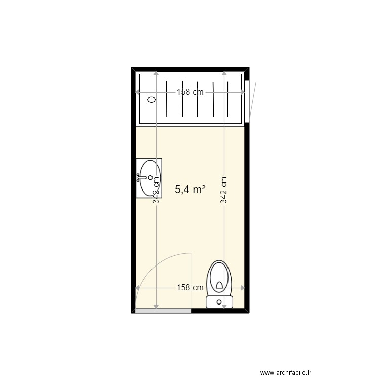 DOBRONWSKI FABRICE . Plan de 1 pièce et 5 m2