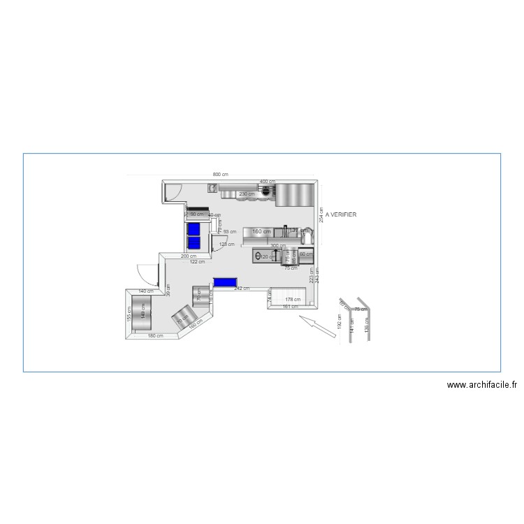 Cuisine 46 . Plan de 0 pièce et 0 m2