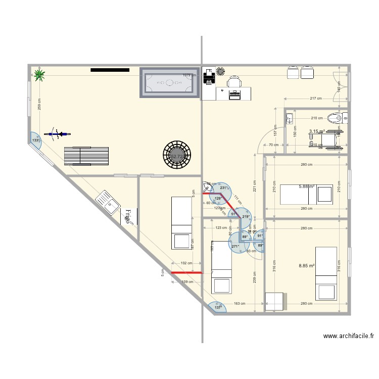 cab2. Plan de 0 pièce et 0 m2