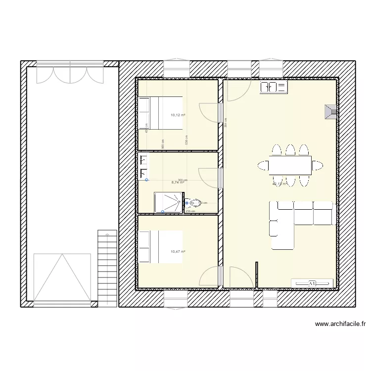 maison Revel location &eacute;vacuation us&eacute;e r&eacute;el. Plan de 
