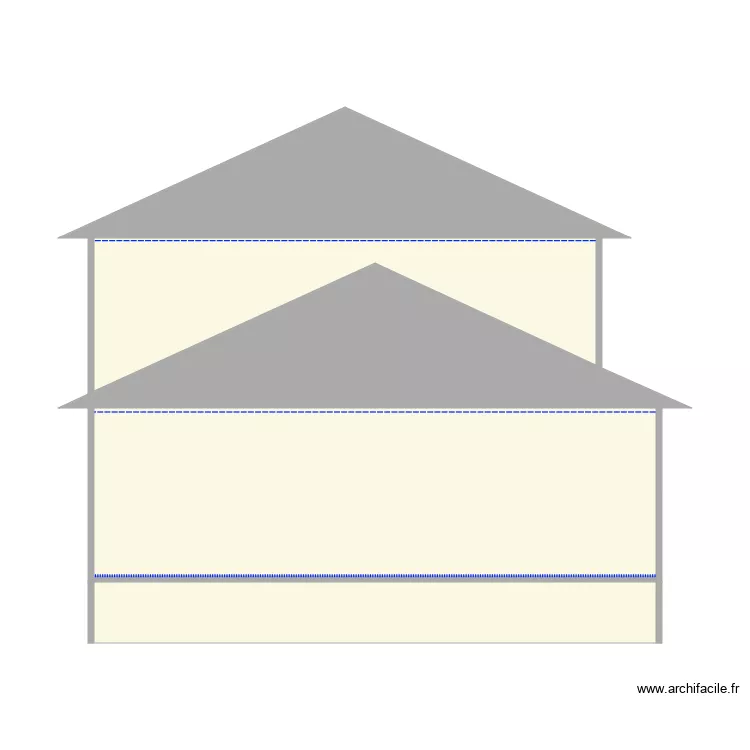 pignon salon coupe. Plan de 