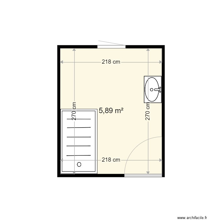 DEBARGE CHRYSTELLE . Plan de 1 pièce et 6 m2