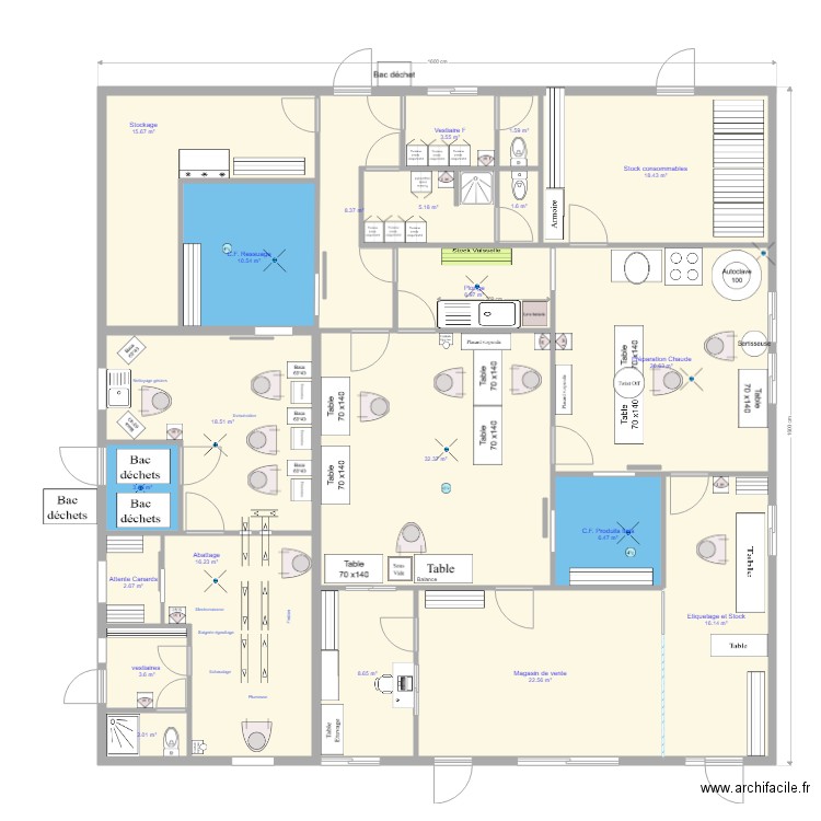 Troussin 007. Plan de 21 pièces et 231 m2